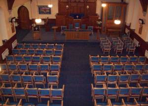 Church with chairs
