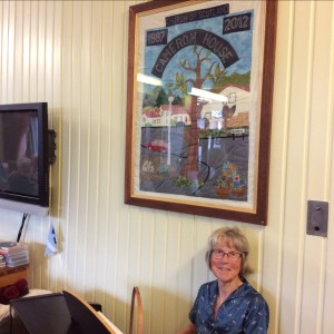 Elizabeth at keyboard for "Now thank we all our God".